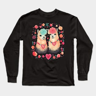 Alpaca Valentine Day Long Sleeve T-Shirt